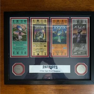 New England Patriots 4 Time Super Bowl Champ. Tickets Collection